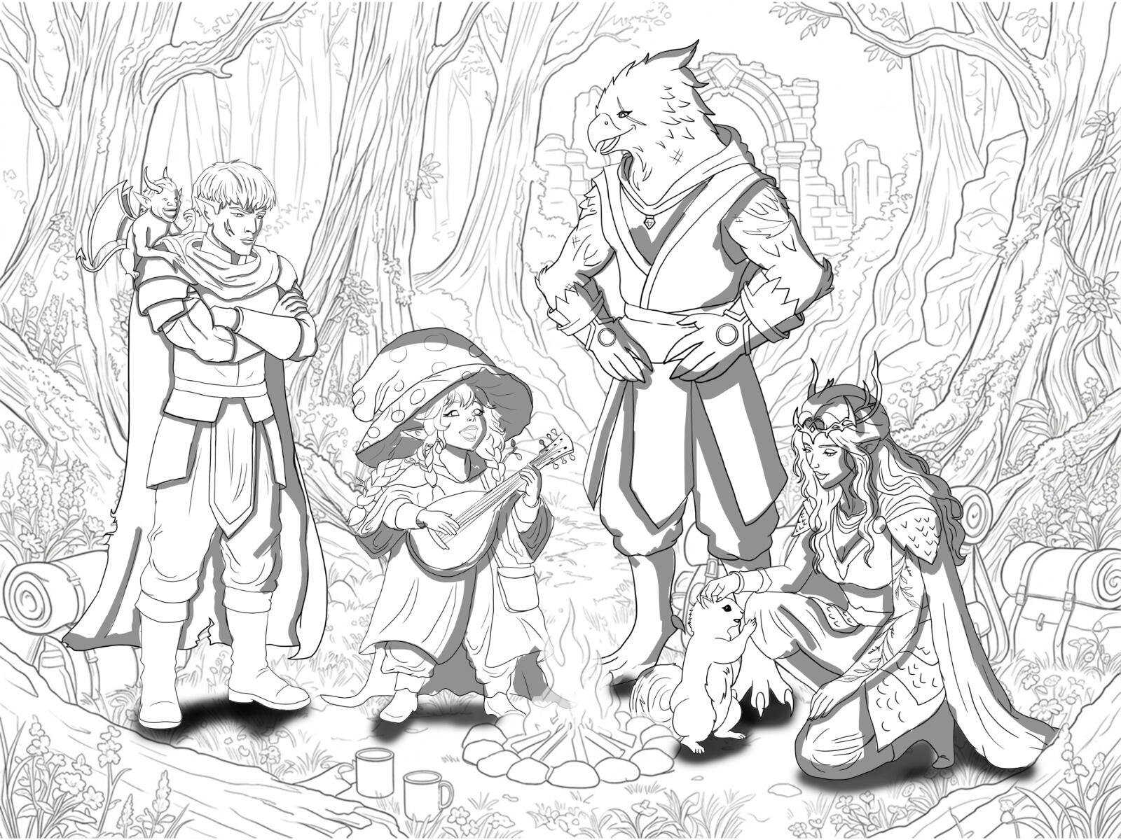 Scene Art Commission Sketch